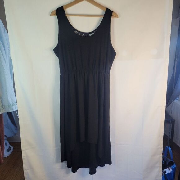 Ellen Parker Black Lace Insert Sleeveless Dress - Picture 2 of 11